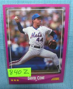 Vintage David Cone rookie baseball card