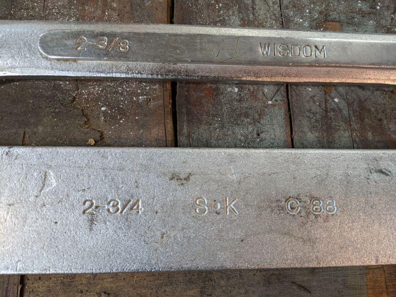 Mixed Brands of Wrenches, Standard, 1 3/8 - 2 3/4", SK