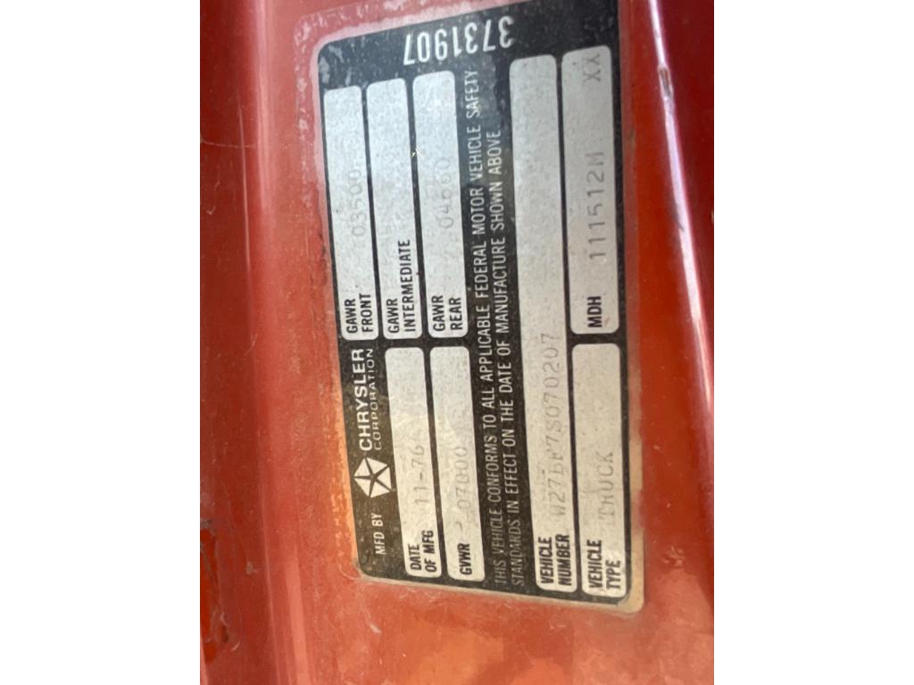 1977 Dodge Adventurer 200 Pickup