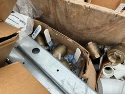 Brass Valves, Assorted PVC Fittings, & More