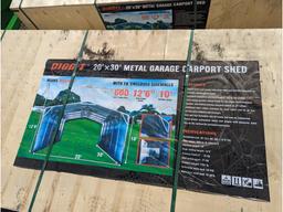 Diggit 20'x30' Metal Garage Carport Shed