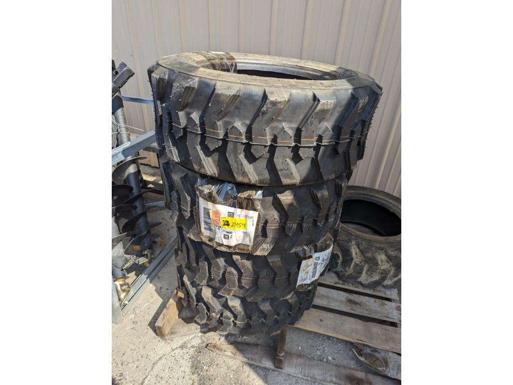 4 NEW Road Crew SKS-1 Skid Steer Tires, 1 Used Tire, 10-16.5