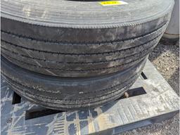 2 Bridgestone 11R22.5 Tires