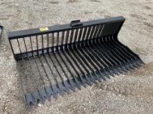 72" Skid Steer Skeleton Bucket Low Side