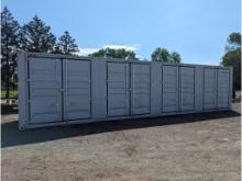 1 Trip 40' High Side Shipping Container w/ 4 Side Doors