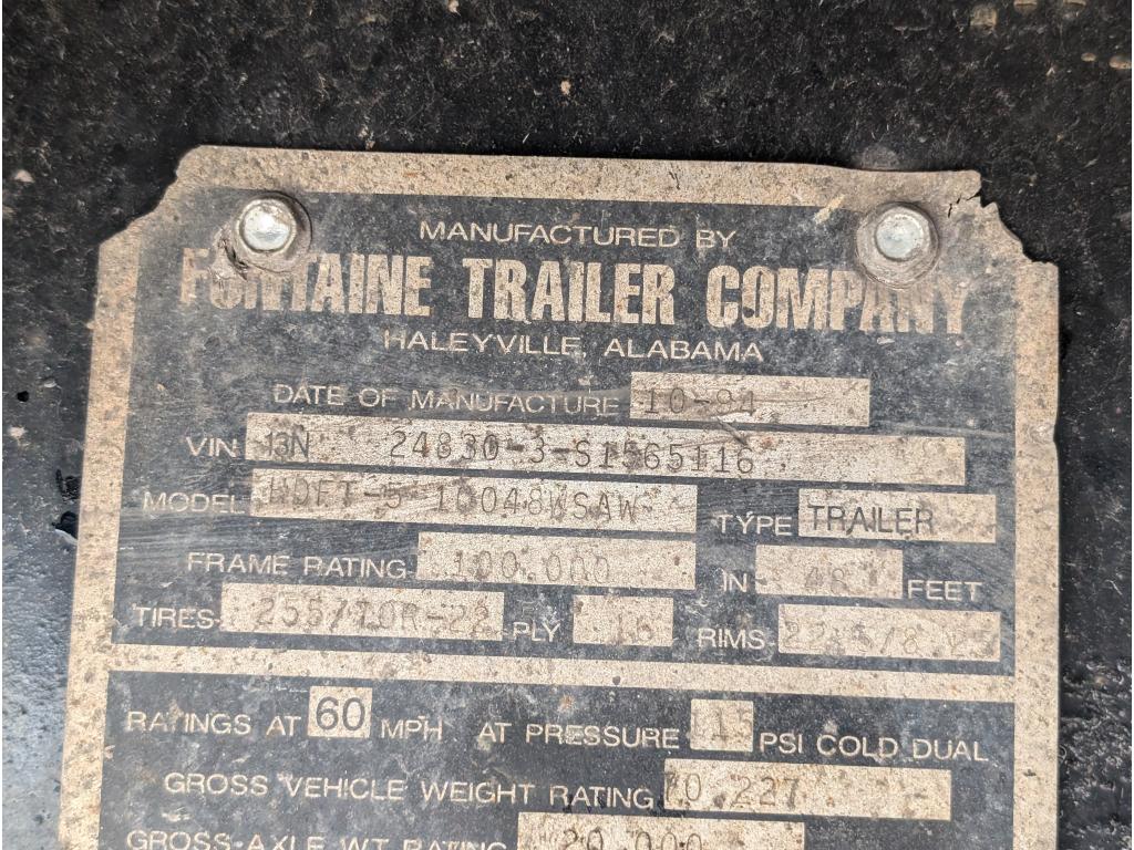 1995 Fontaine Step Deck Trailer