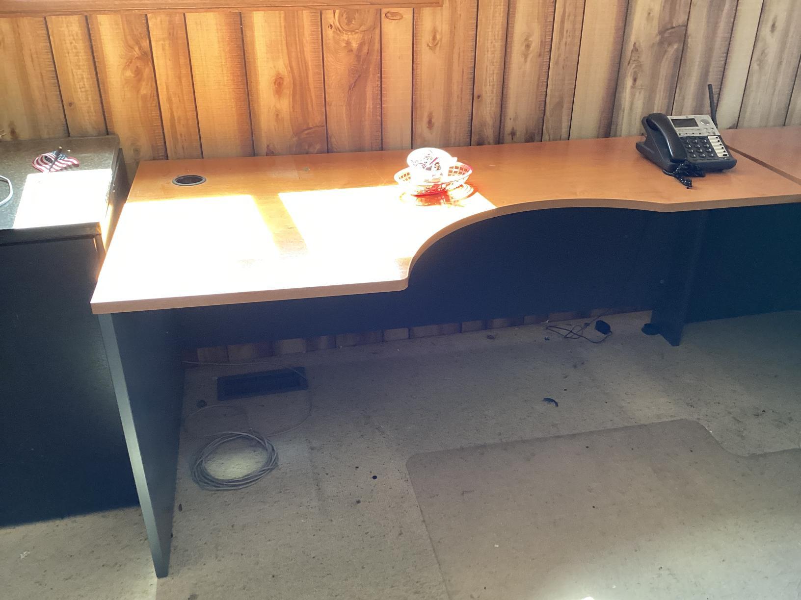 2 Desks & Credenza