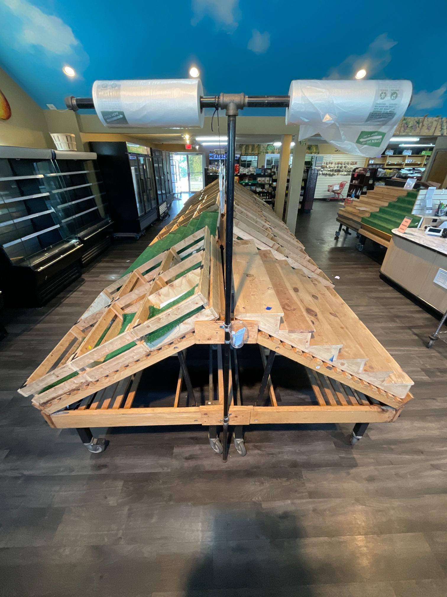 (12) 4'W x 45"D Rolling Produce Stands