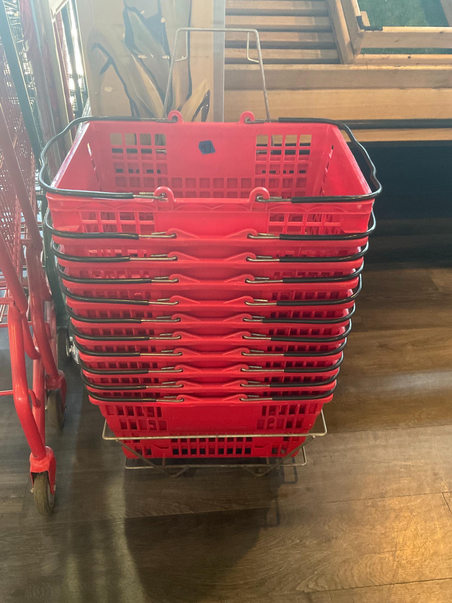 11 Shopping Baskets W/ Caddy