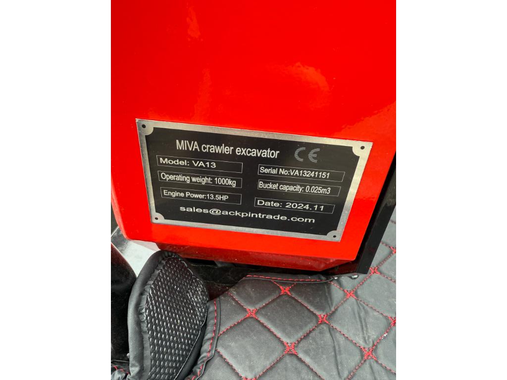 Miva VA13 Mini Excavator W/ Mechanical Thumb