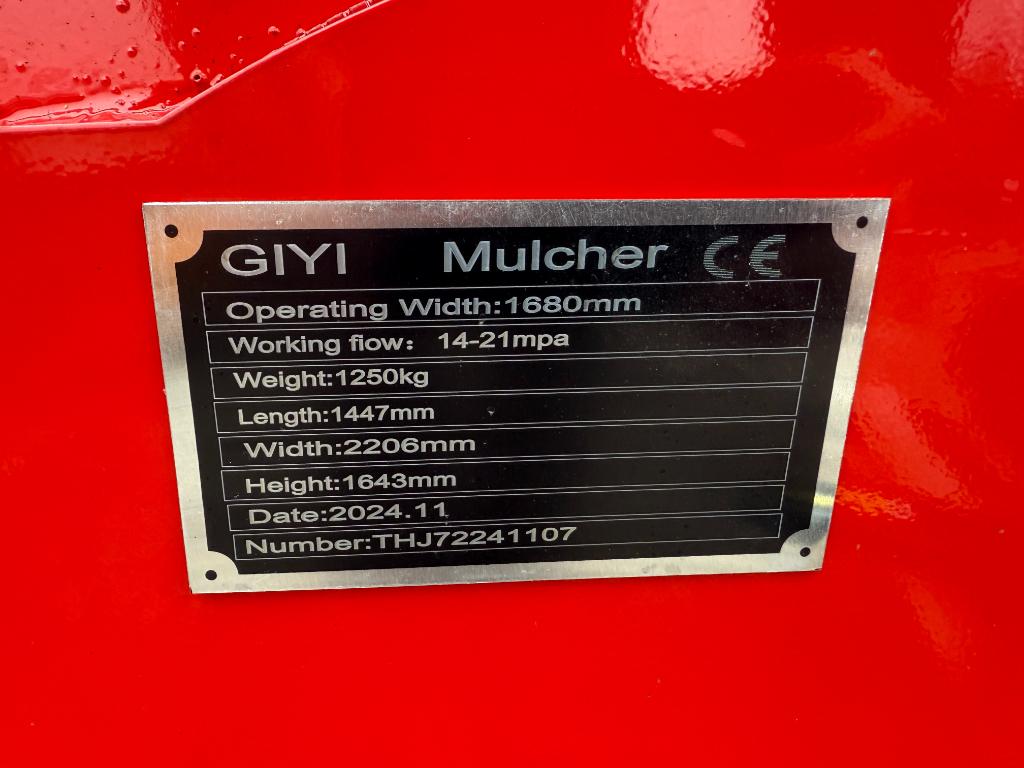 GIYI Skidsteer 81" Mulcher