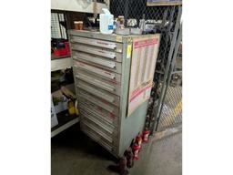 5' Tall Cabinet w/ Drill Bits, Taps, Radius Cutters, Endmills, Etc