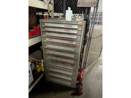5' Tall Cabinet w/ Drill Bits, Taps, Radius Cutters, Endmills, Etc