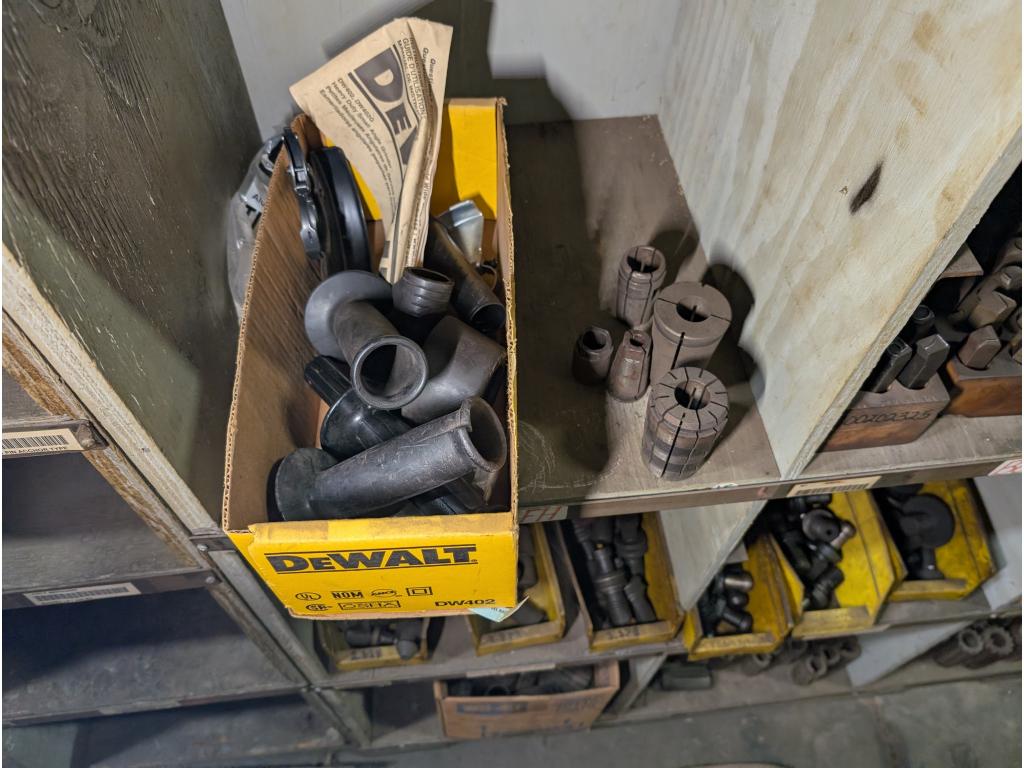 3 Shelves w/ Tools, Letter & Number Punches, Misc