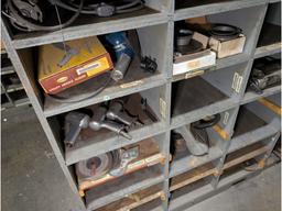 3 Shelves w/ Tools, Letter & Number Punches, Misc