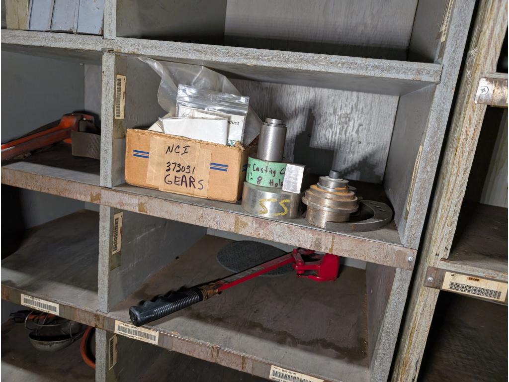 3 Shelves w/ Tools, Letter & Number Punches, Misc