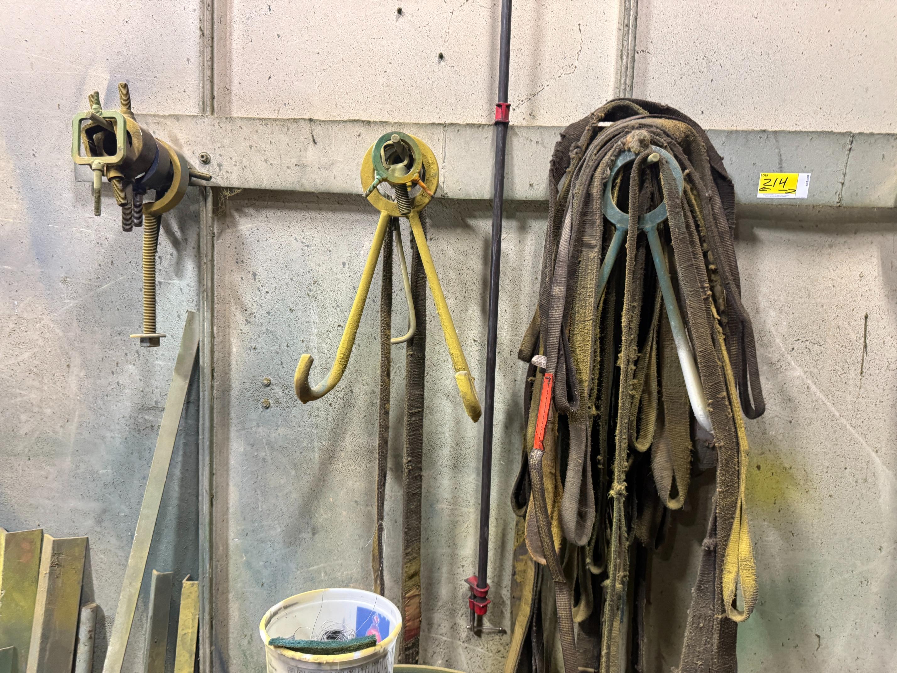 Various Lifting Straps, 55 Gal. Drum, Material & Misc.