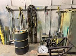 Various Lifting Straps, 55 Gal. Drum, Material & Misc.