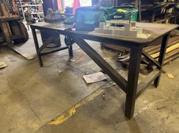 94"x42" Steel Work Bench W/ Wilton Vise