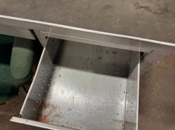 Office Desk & Chair W/ Contents