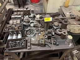 3' Steel Work Table W/ Contents-Jaws, Machine Screws & More