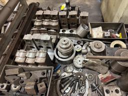 3' Steel Work Table W/ Contents-Jaws, Machine Screws & More
