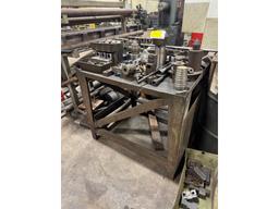 3' Steel Work Table W/ Contents-Jaws, Machine Screws & More