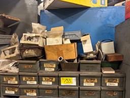 Hard Ware Storage W/ Various Dowels, Machine Screws & More