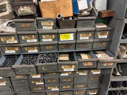 Hard Ware Storage W/ Various Dowels, Machine Screws & More