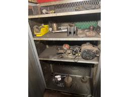3' Rolling Cabinet/Shelf W/ Contents-Parts Organizer, Wrench & More