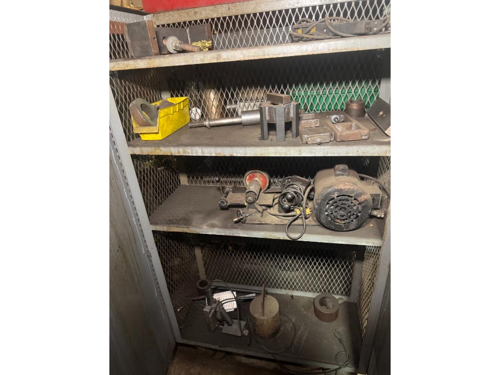 3' Rolling Cabinet/Shelf W/ Contents-Parts Organizer, Wrench & More
