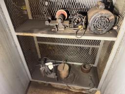 3' Rolling Cabinet/Shelf W/ Contents-Parts Organizer, Wrench & More