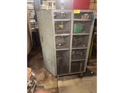 3' Rolling Cabinet/Shelf W/ Contents-Parts Organizer, Wrench & More