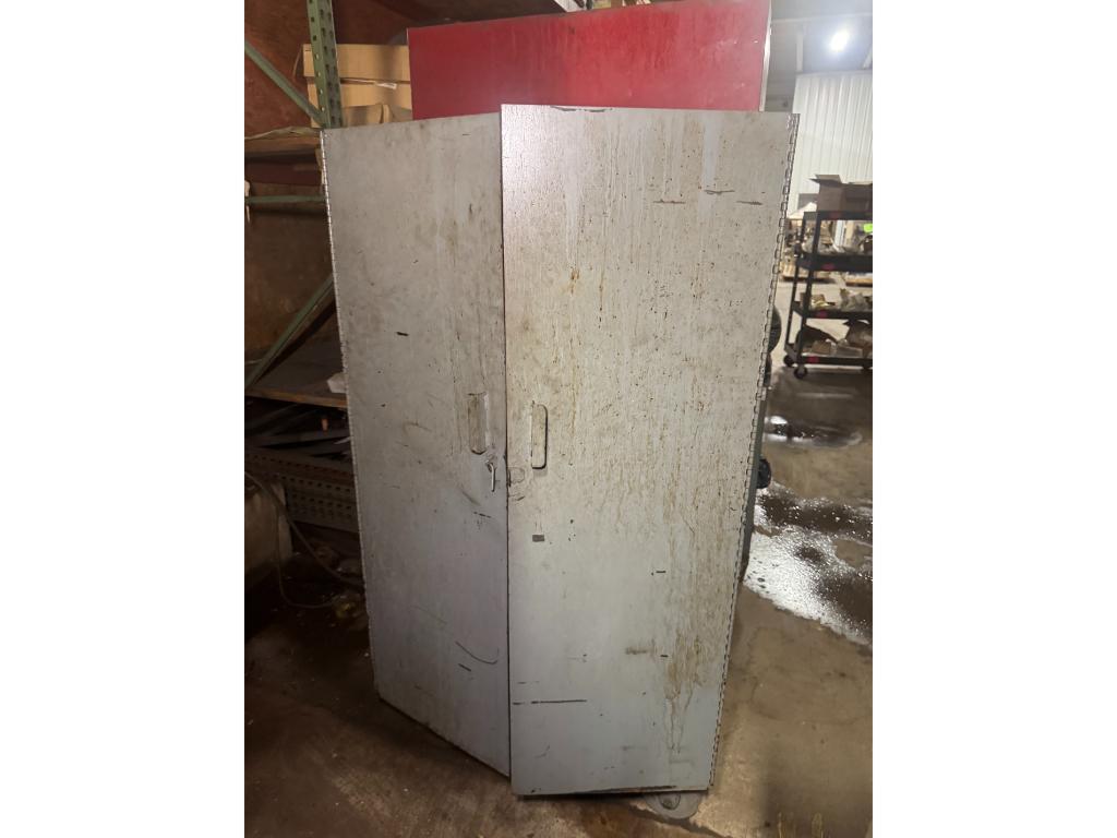 3' Rolling Cabinet/Shelf W/ Contents-Parts Organizer, Wrench & More