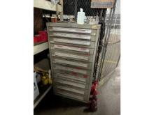 5' Tall Cabinet w/ Drill Bits, Taps, Radius Cutters, Endmills, Etc