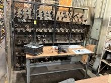 Large quantity of tool holders