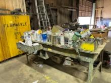 82" Work Bench W/ Painting Supplies