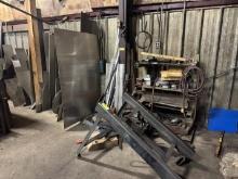 Material Racks W/ Various Metal Sheets