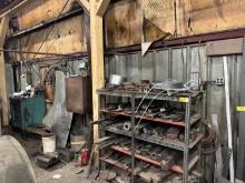 5'x5' Metal Shelving, 43"x34" Work Station & Tooling