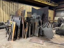 (2) Heavy Duty Material Racks W/ Various Sheets, Drops &