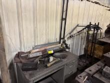 45x30" Desk W/ Contents, Metal Stands & Torch