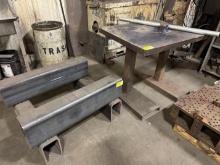31"x40" Steel Table & 30"x38" Steel Base