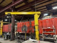 9' 1-Ton Air Jib Crane W/ Hoist
