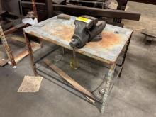 4 1/2" Wilton Vise W/ Metal Table 2'X3'