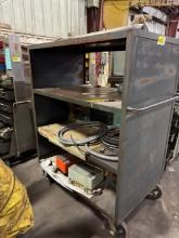 4' Rolling Cart W/ Contents-Parts Containers, Caster Wheels