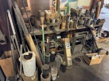 Metal Shelf & Various Material Including Brass