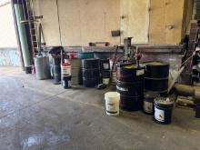 (8) 55 Gal. Drums, (20) 5 Gal. Buckets & Fire Extinguishers