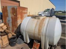 Steel Cabinet, 535 Gallon Poly tank & Contents