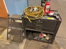 US General Rolling Tool Box W/ 12-Ton Bottle Jack, Air Hose,