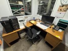 Office Desk, Chair & Printer Computer Cam System